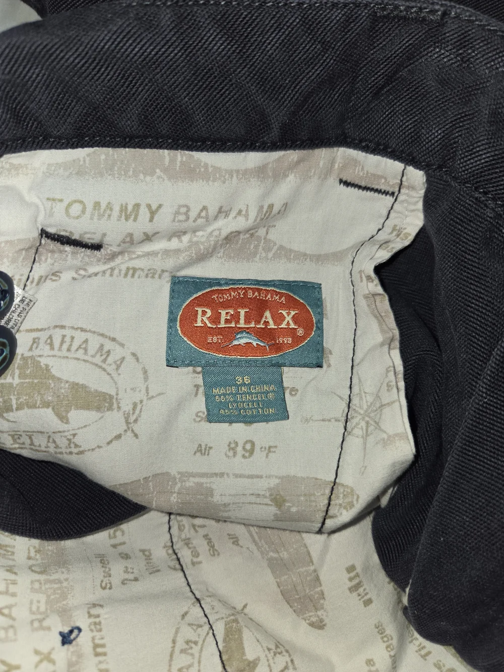 Tommy Bahama Dark Navy Cargo Shorts for Men - Picture 2 of 3